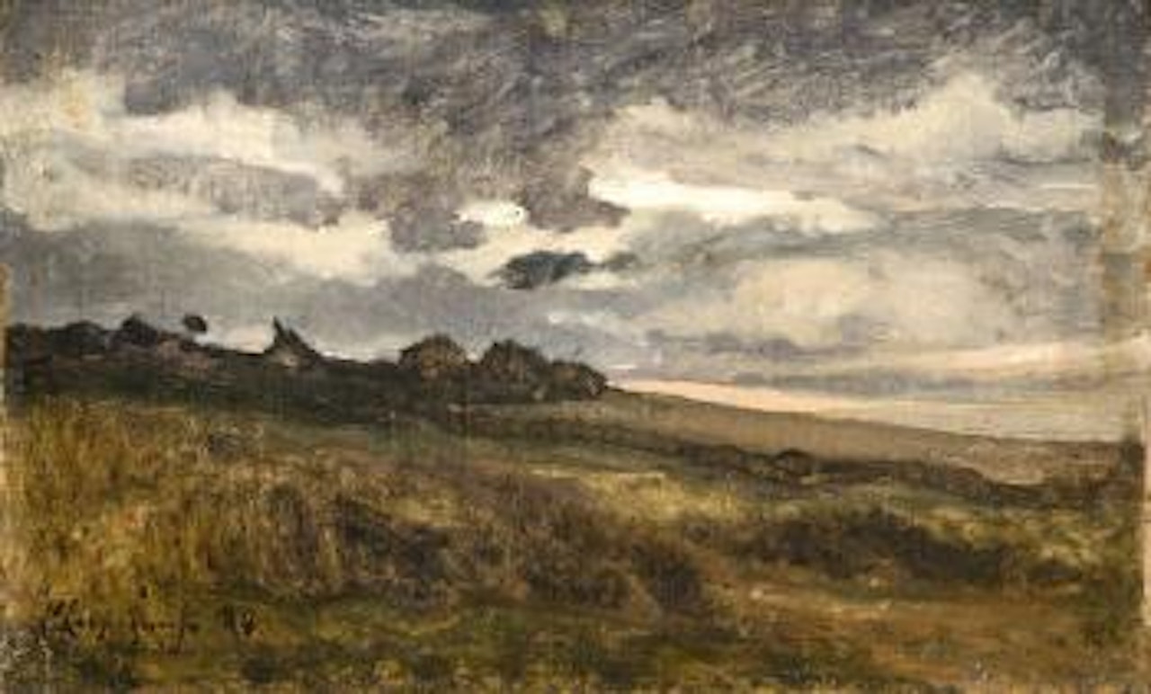 Paysage au ciel plombé by Henri Harpignies