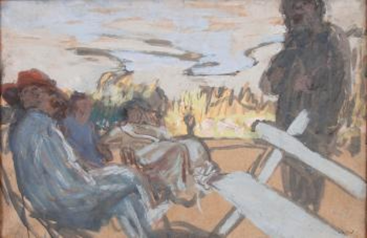 La famille Hessel au jardin by Édouard Vuillard