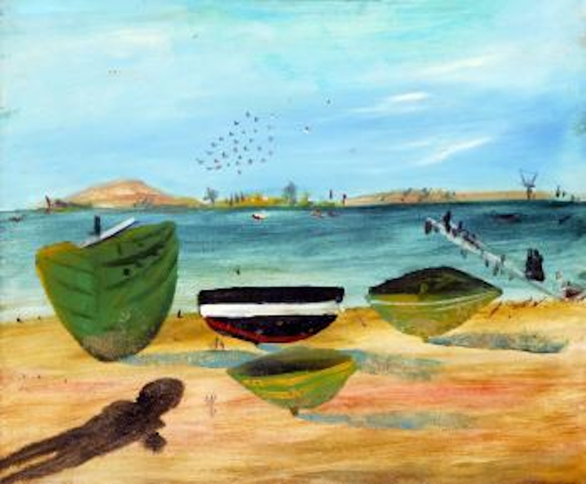 Boats, St Kilda by Sidney Nolan