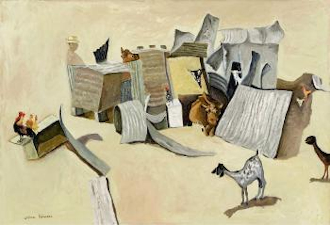 Farmyard Construction with Profile by William Francis Robinson