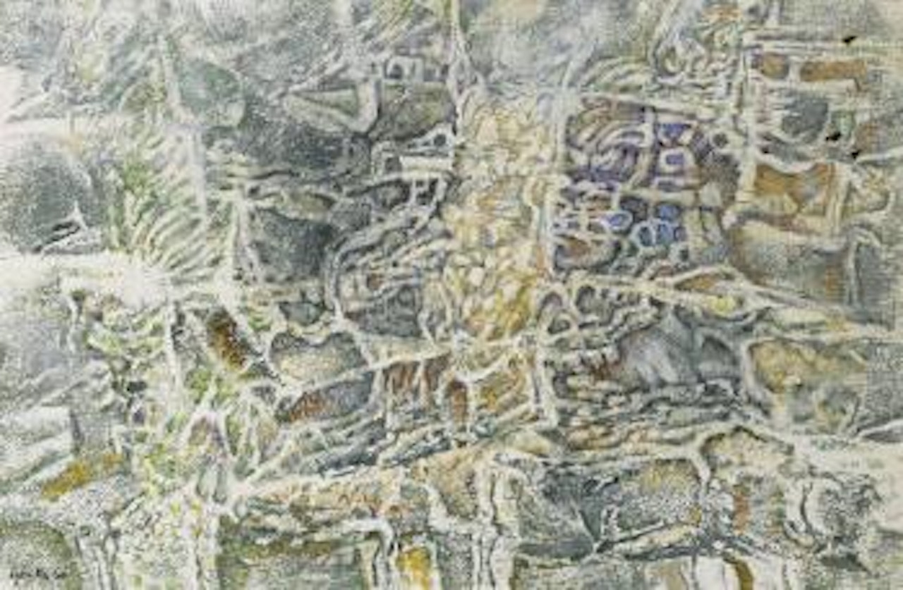 Tracing of a cliff I by Nicolas Ghika