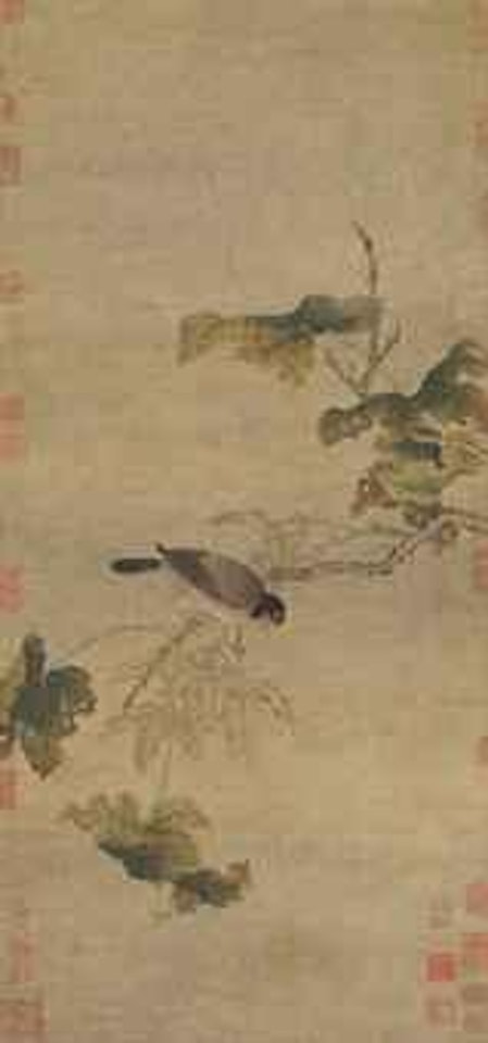 Autumn Leaves and Bird by Chinese School