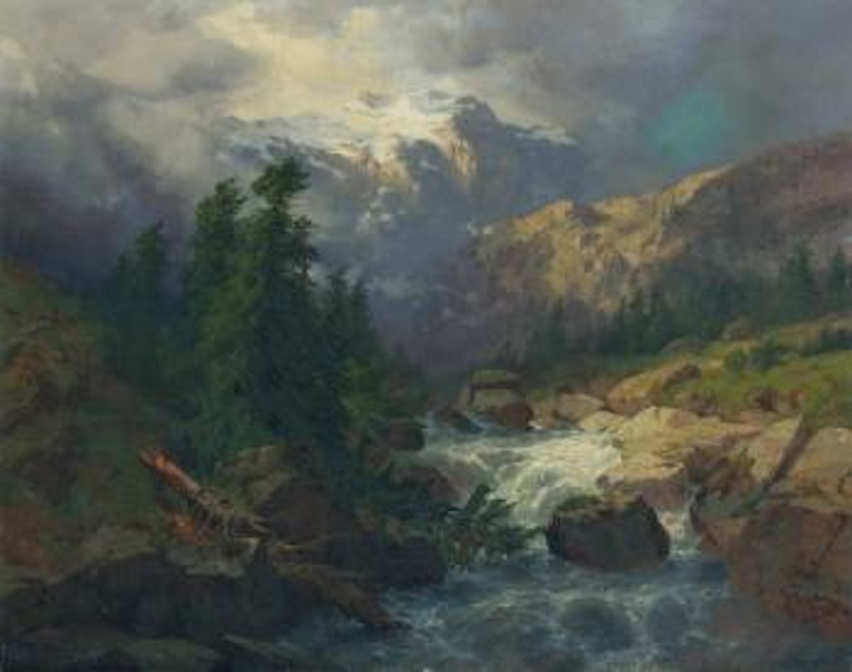 Souvenir De La Handeck, Effet D'orage by Alexandre Calame