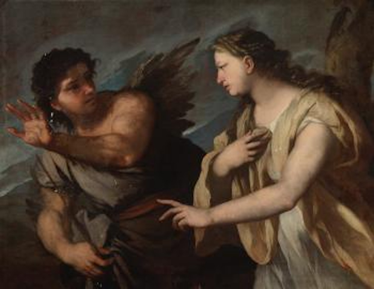 Picus And Circe by Circle of Luca Giordano