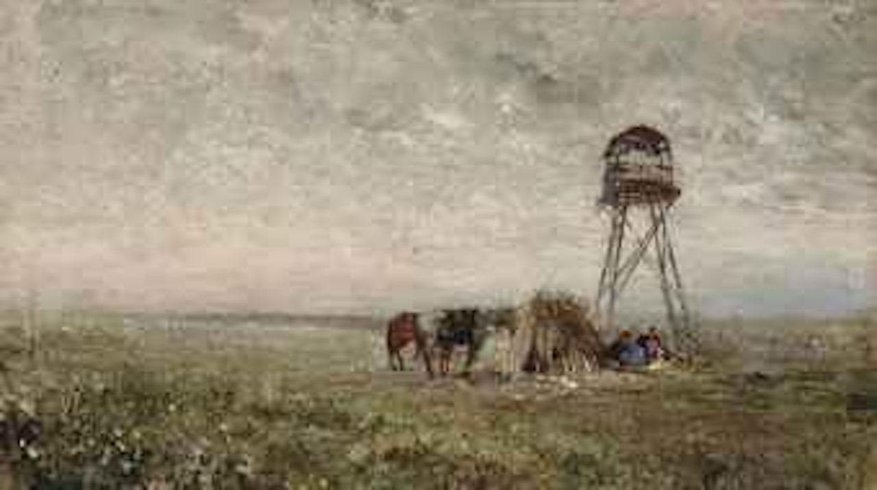 Cosaques sous la tour de guet à la frontière du Caucase by Ivan Pavlovitch Pochitonov