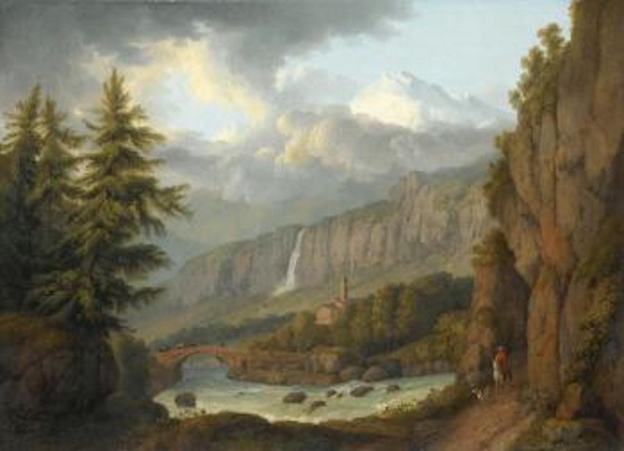 View Of Giornico From The St. Gotthard Pass, Switzerland by Jacob Philipp Hackert