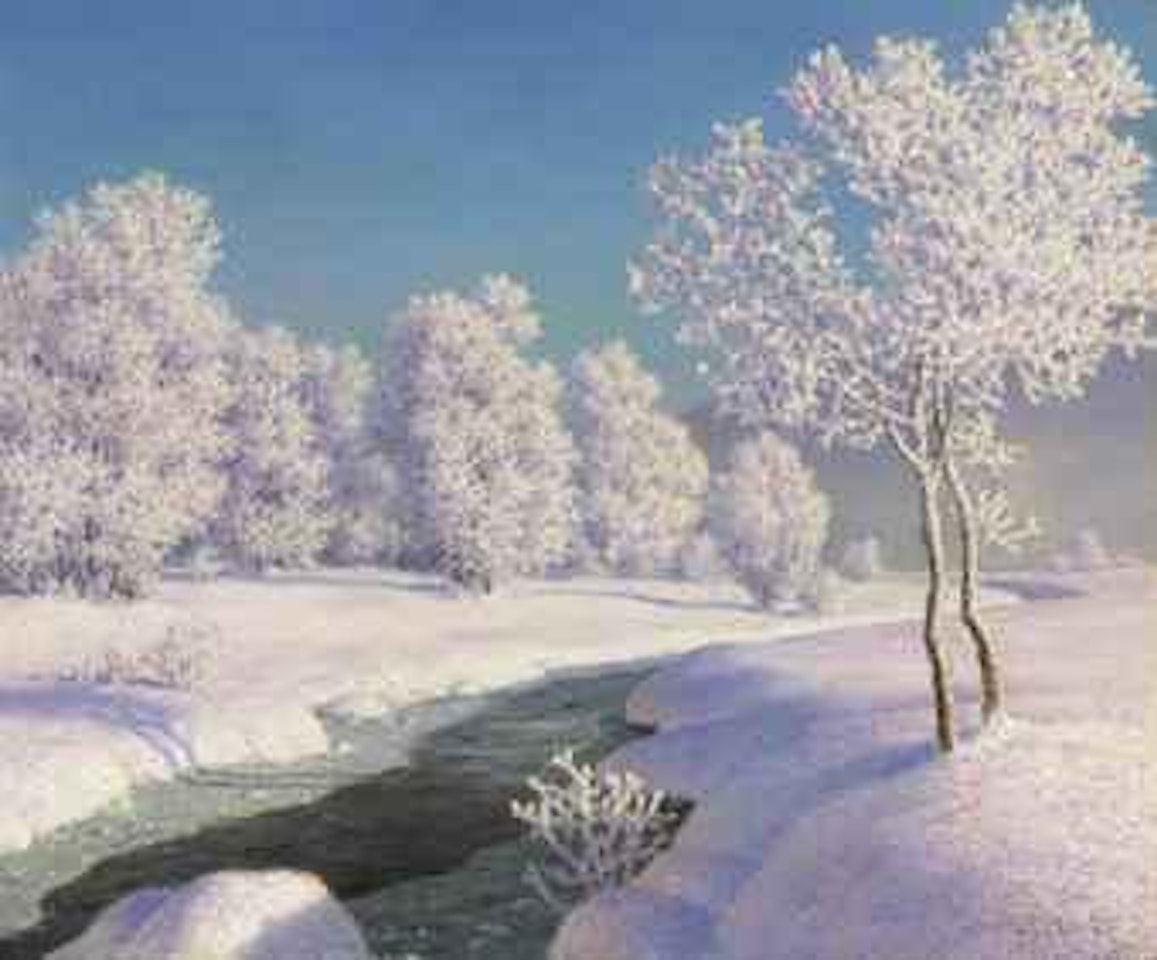Winter morning in Engadine by Ivan Fedorovich Choultse