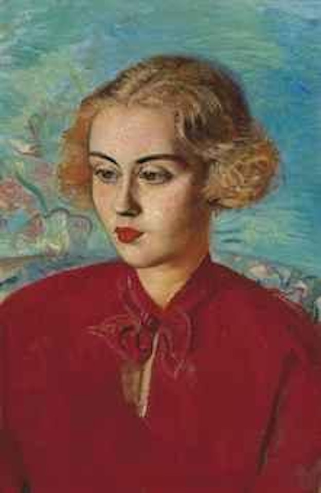 Woman in red by Boris Grigoriev