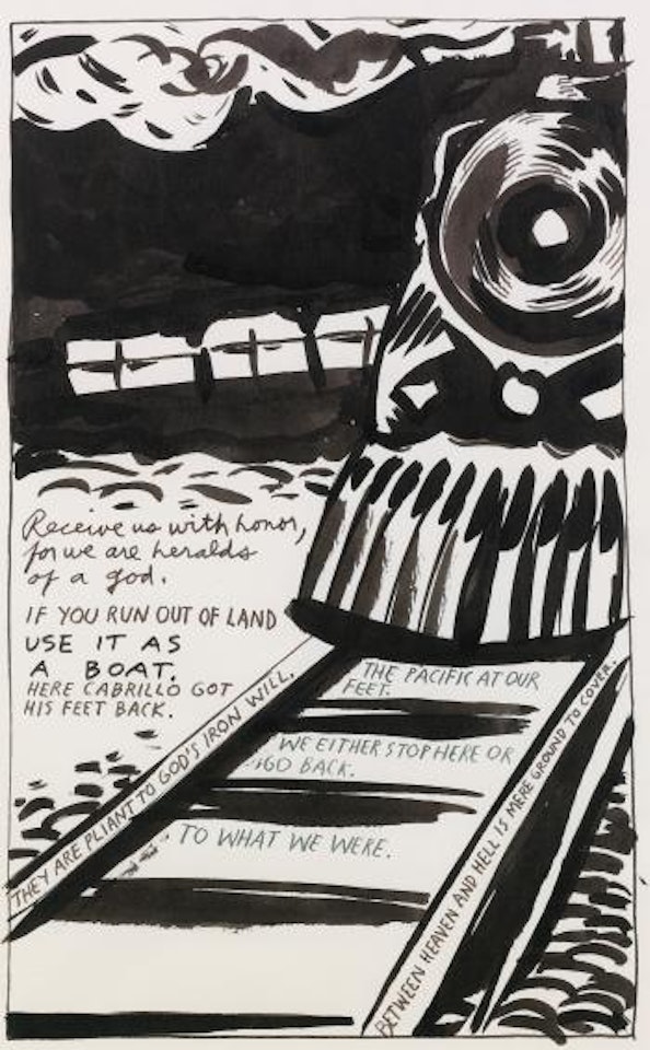 Untitled (Receive Us With Honor...) by Raymond Pettibon