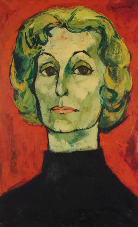 Portrait Of Linda Lay Shuler by Oswaldo Guayasamin