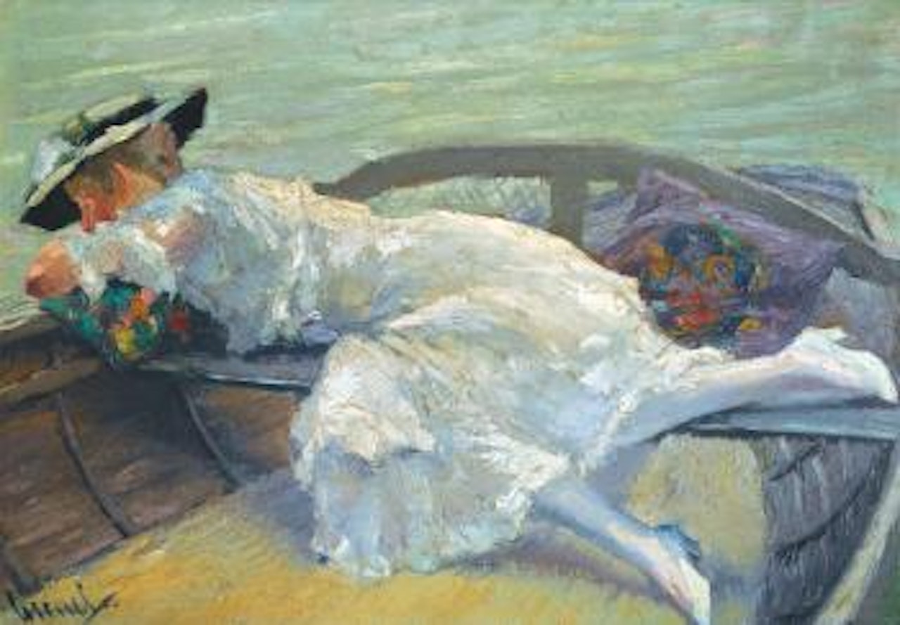 Im Ruderboot (Girl In a Boat) by Edward Cucuel