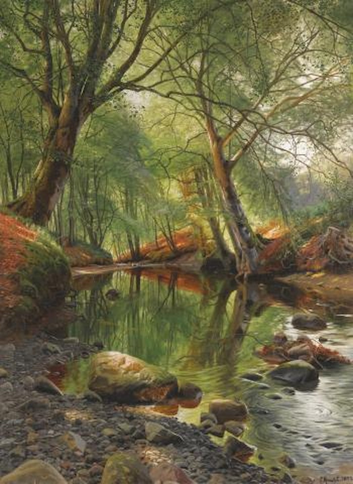 A Woodland Stream by Peder Mork Monsted