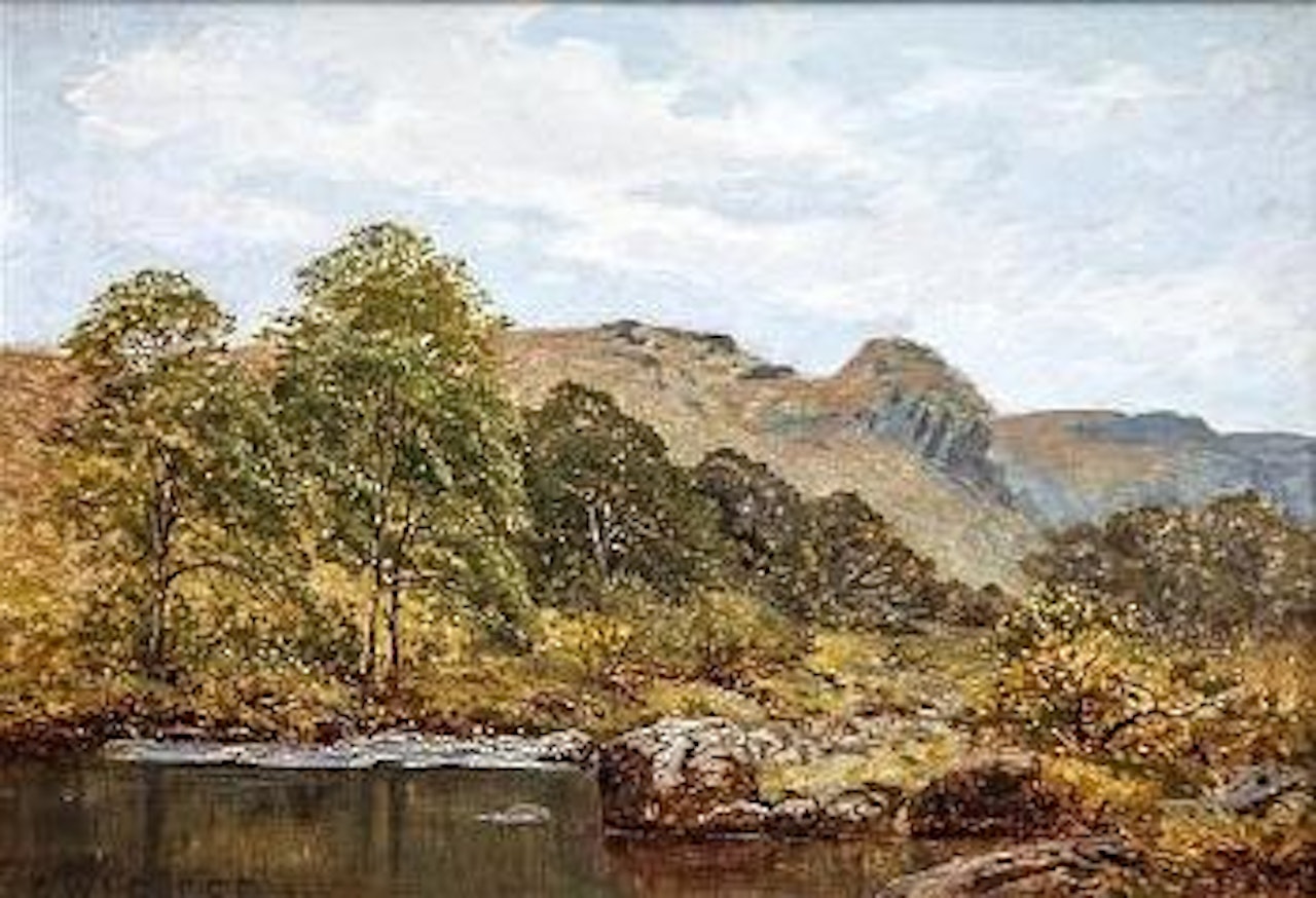Near Bettws-y-Coed-N. Wales by Benjamin Williams Leader