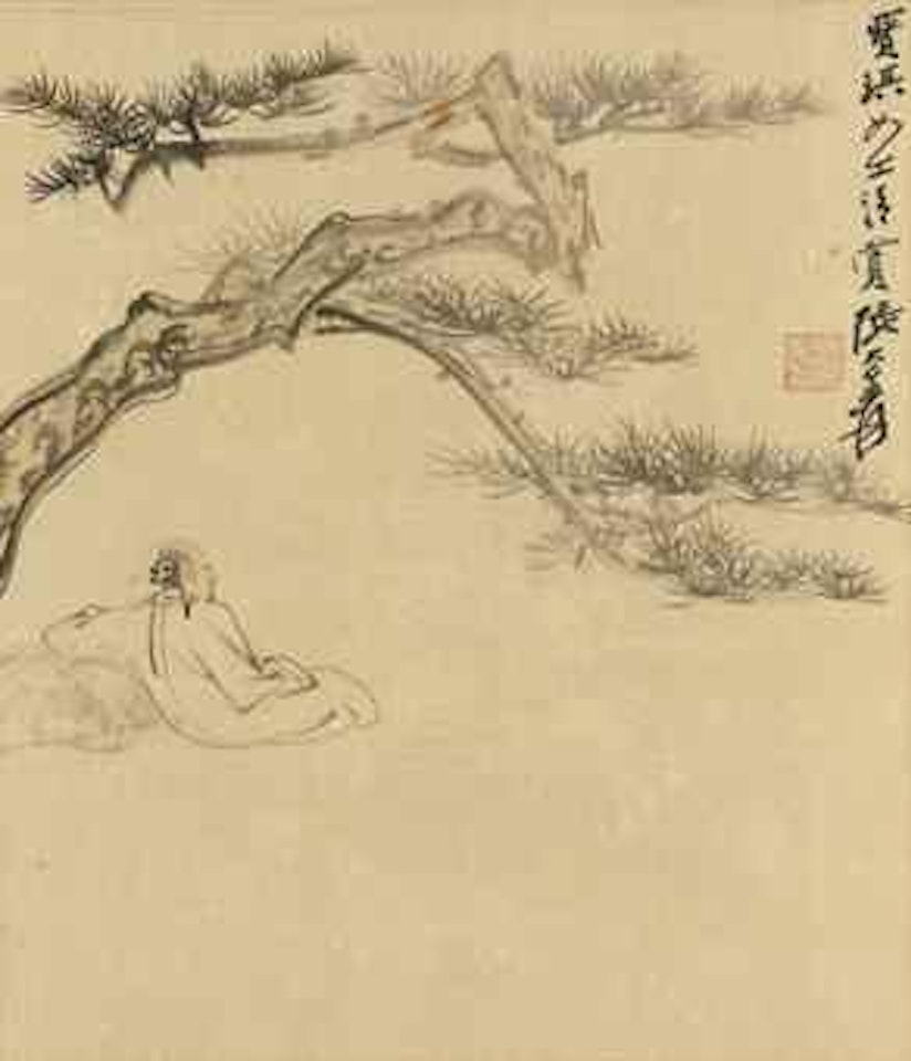 Scholar under Pine Tree by Zhang Daqian