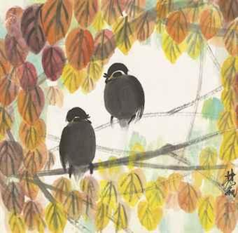 Two Birds by Lin Fengmian