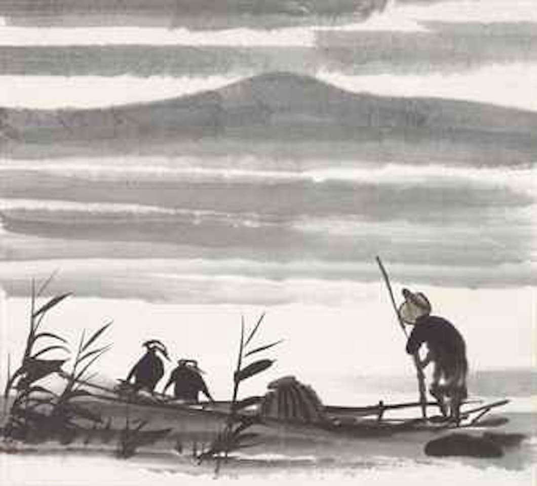 Fisherman and Comorants by Lin Fengmian