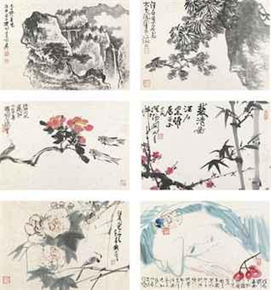 Various Subjects by Cheng Shifa  by Guan Shanyue  by Tang Yun  by Xie Zhiliu by Zhu Qizhan
