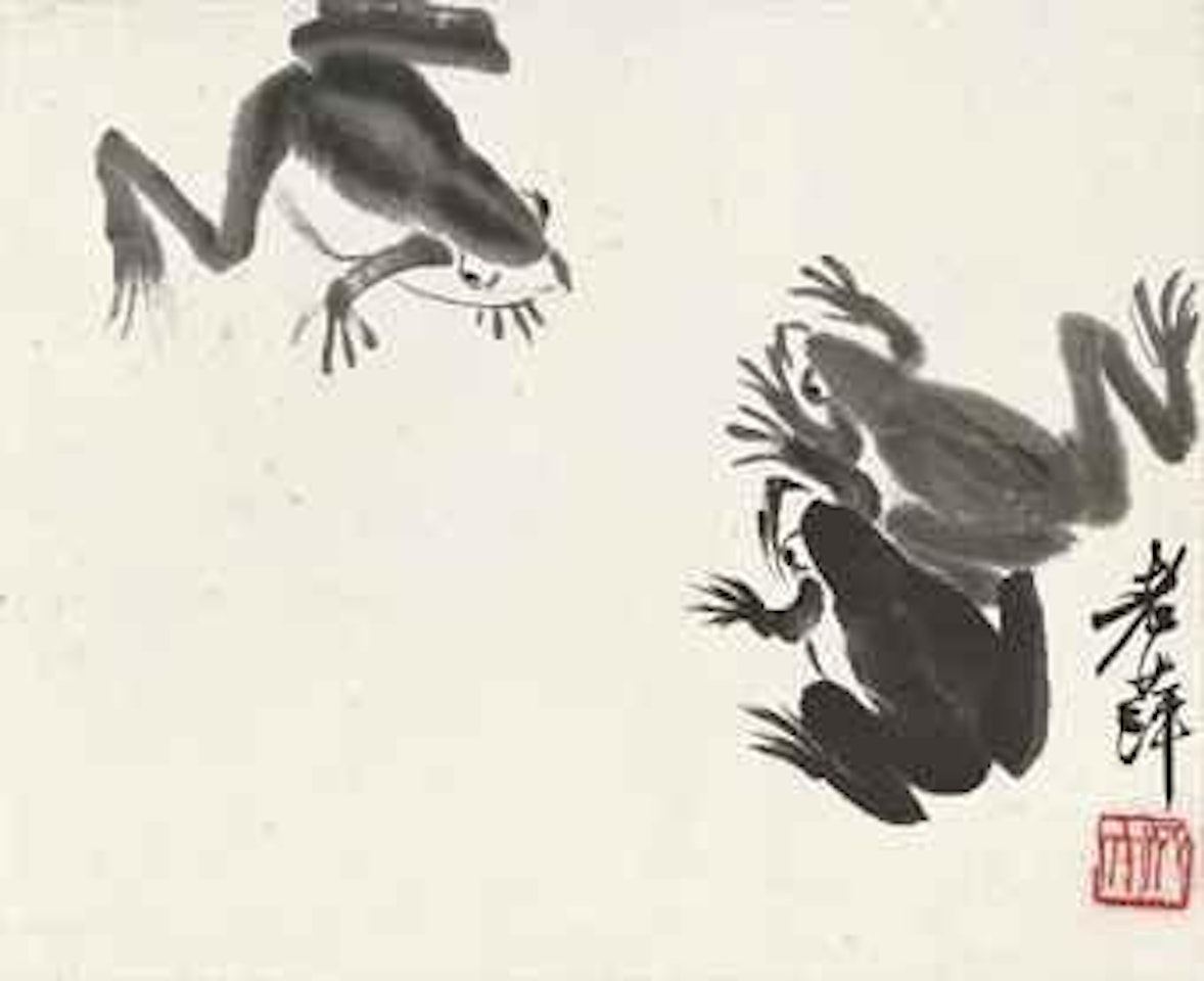 Three Frogs by Qi Baishi