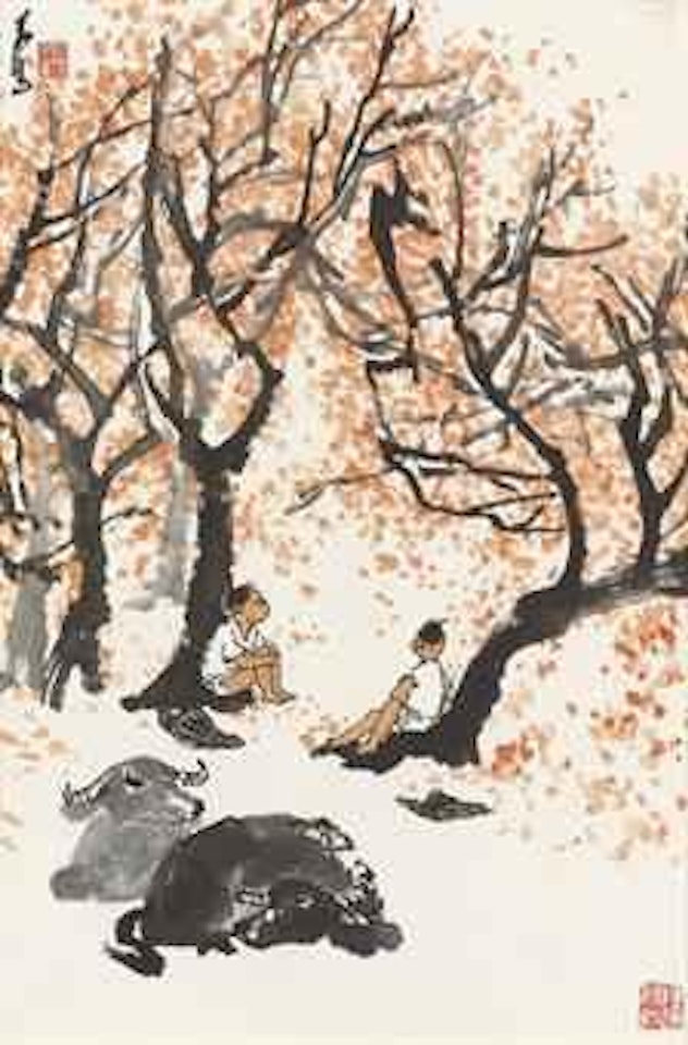 Resting under the Tree by Li Keran