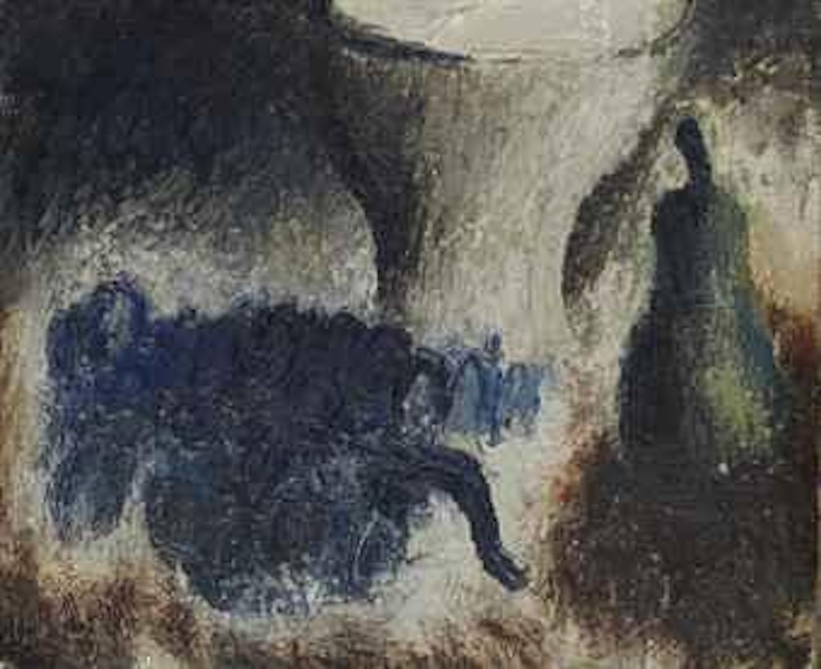 Compotier, poire et grappe de raisins by Jean Fautrier