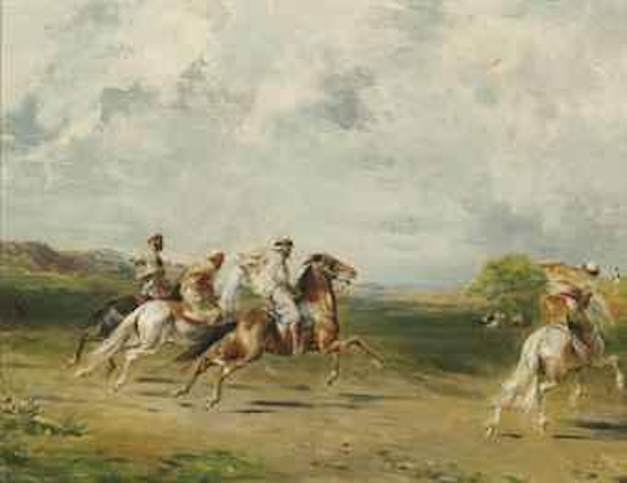 Arab Horsemen by Eugene Fromentin