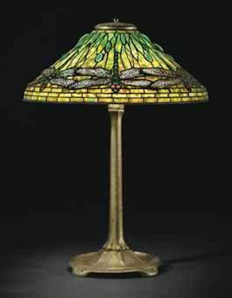 A 'Dragonfly' table lamp by Tiffany Studios