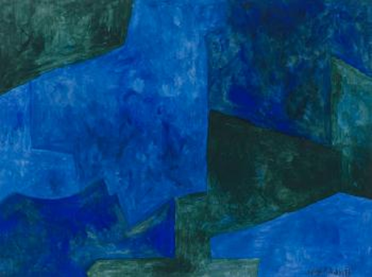 Composition, Bleues et verts by Serge Poliakoff