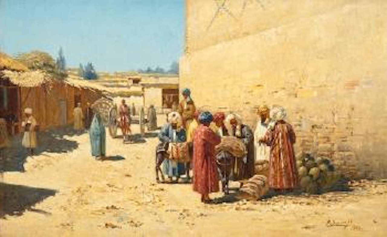 Central Asian street vendors by Richard Karlovich Zommer