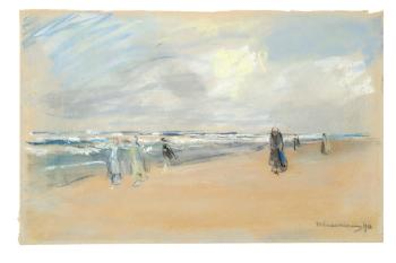 Am Meeresstrand (Windiger Tag am Meer) by Max Liebermann