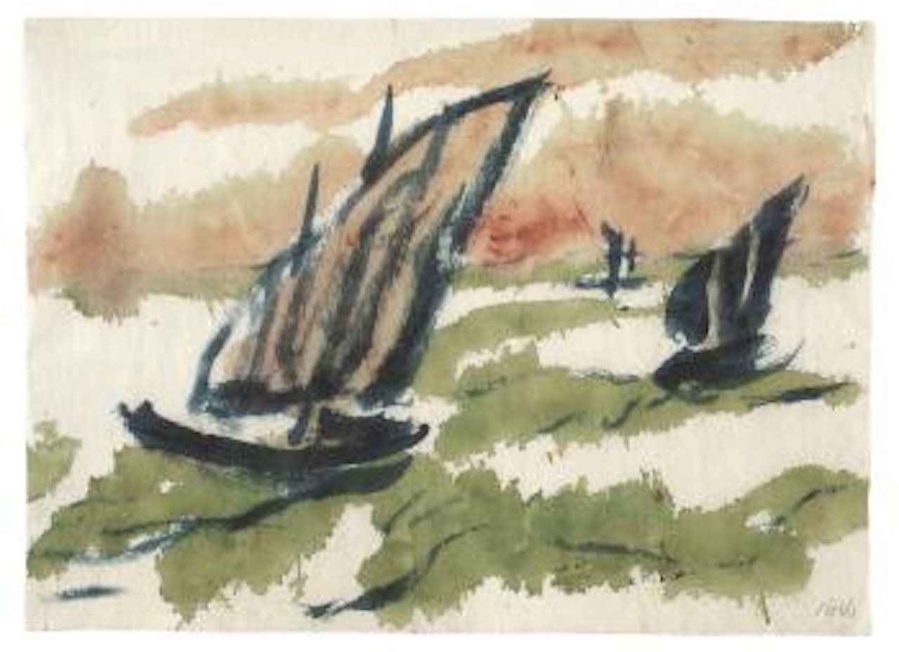 Dschunken in der Südsee by Emil Nolde