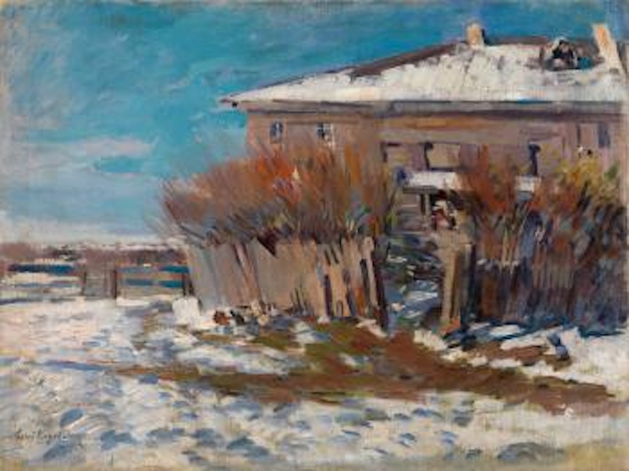 Okhotino, springtime by Konstantin Alekseevich Korovin