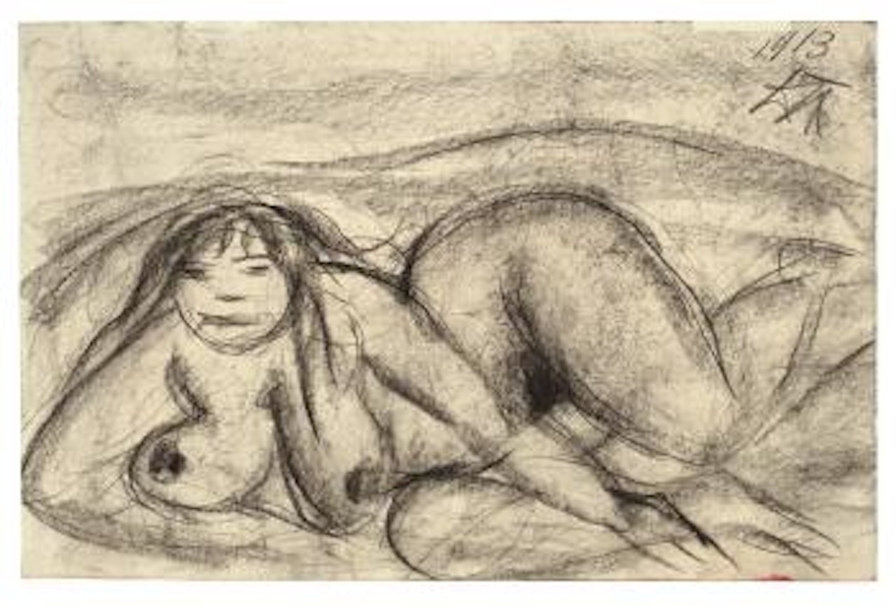 Liegender weiblicher Akt by Otto Dix