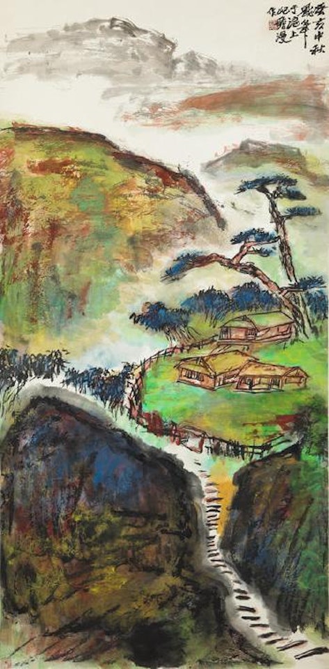 Pine and Bamboo Studio by Zhu Qizhan