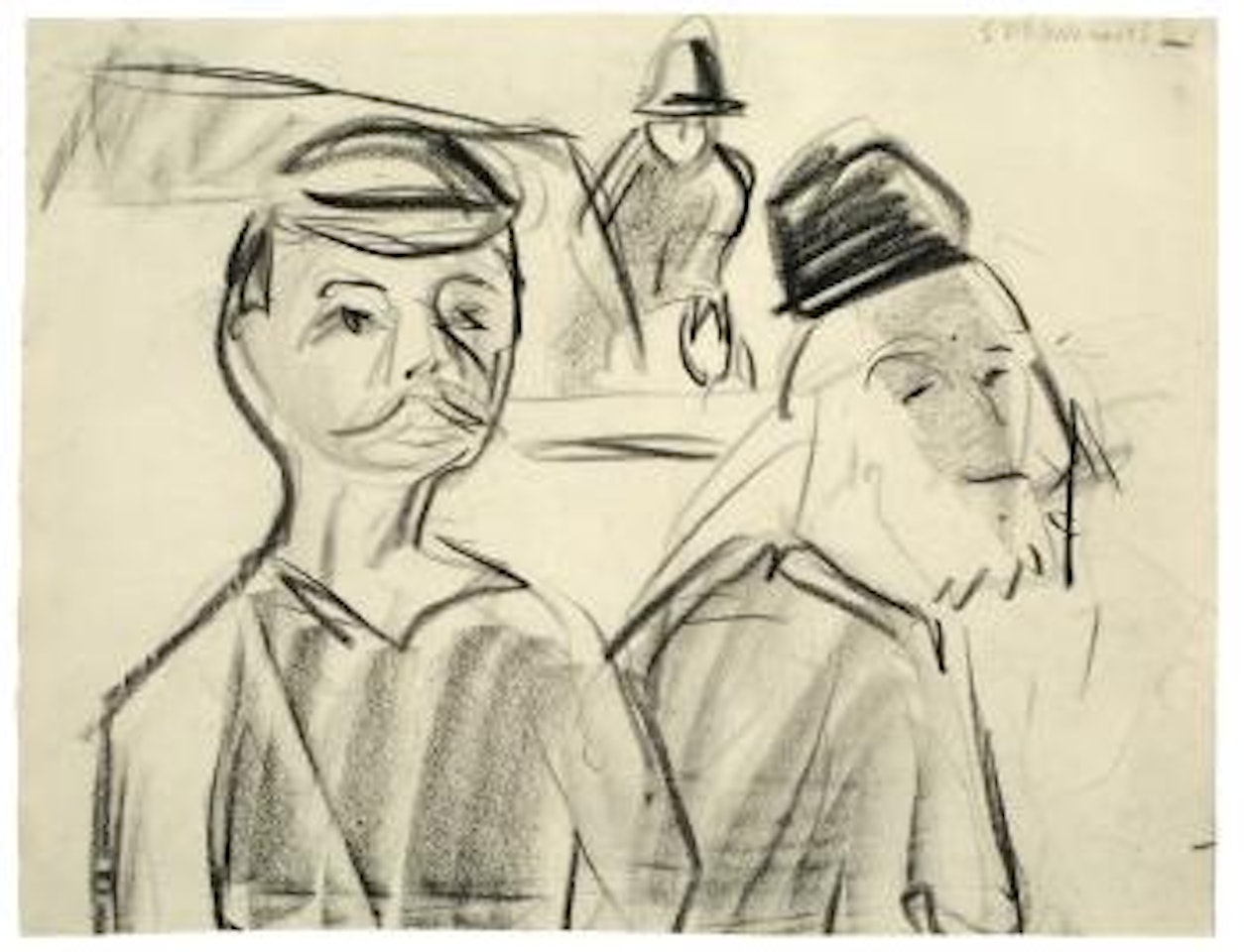 Drei Männer by Ernst Ludwig Kirchner