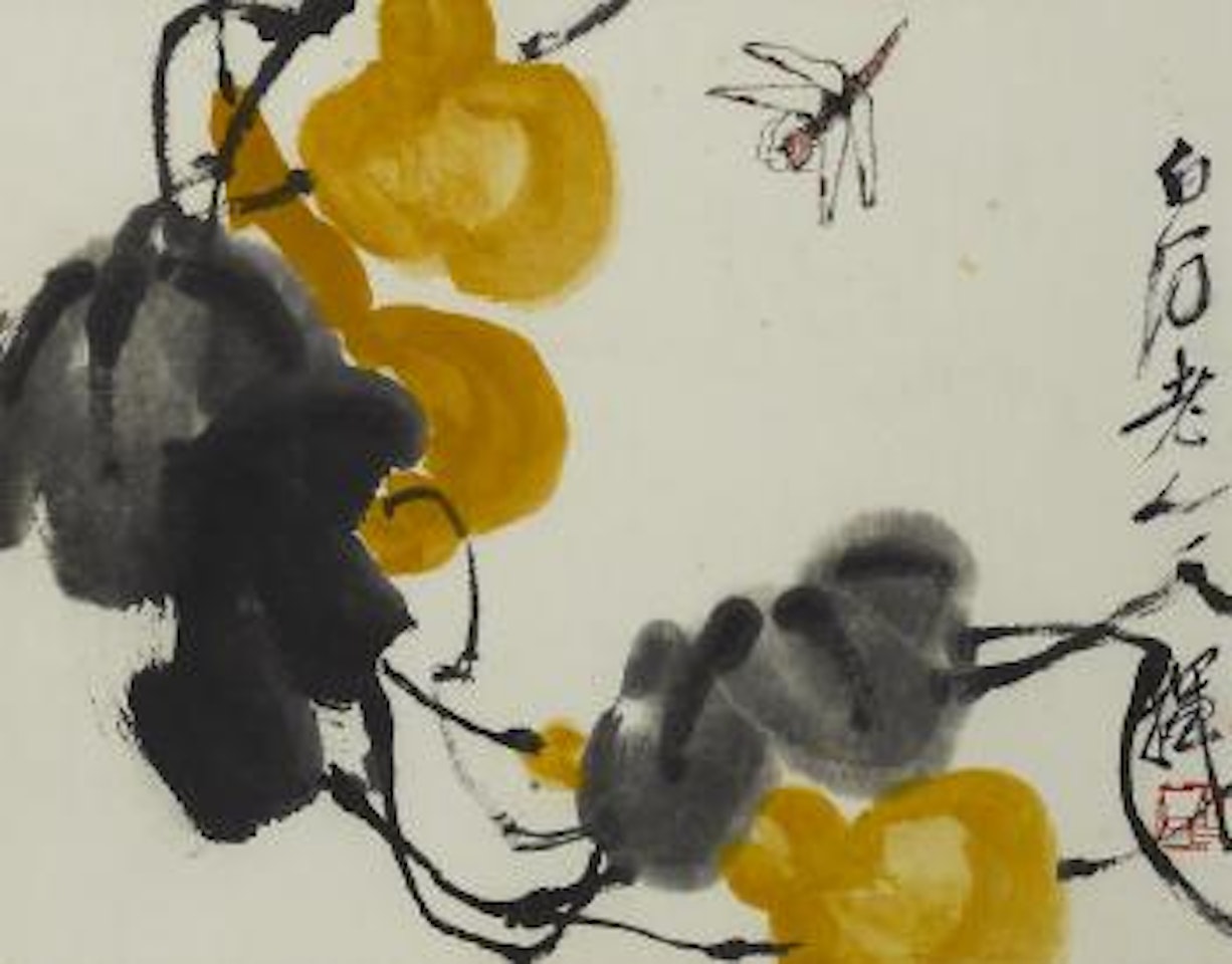 Gourds and Dragonfly by Qi Baishi