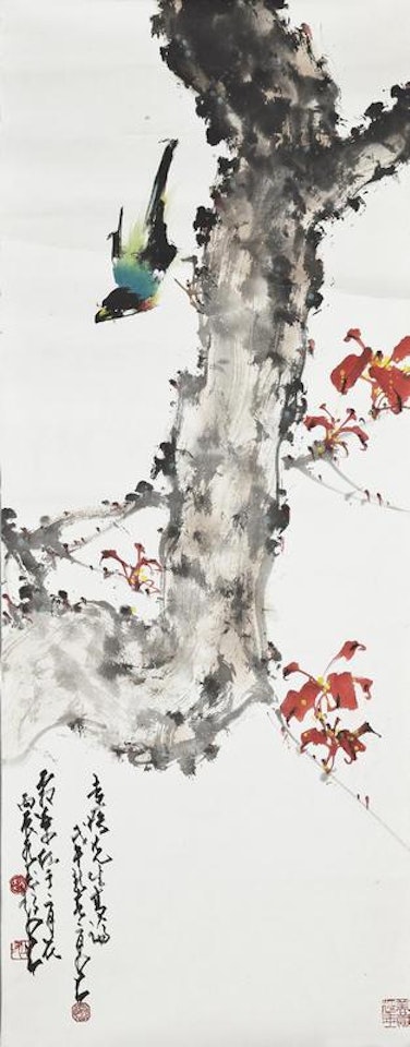 Birds and Red Leaves by Zhao Shao'ang