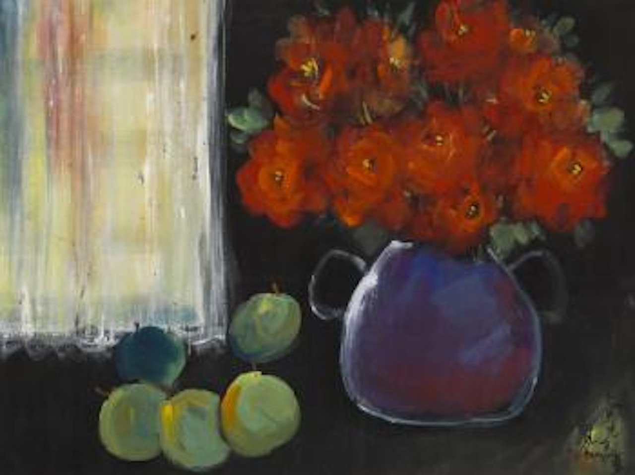 Red Roses by Lin Fengmian