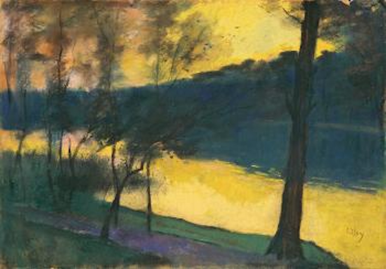 Märkischer See bei Sonnenuntergang by Lesser Ury