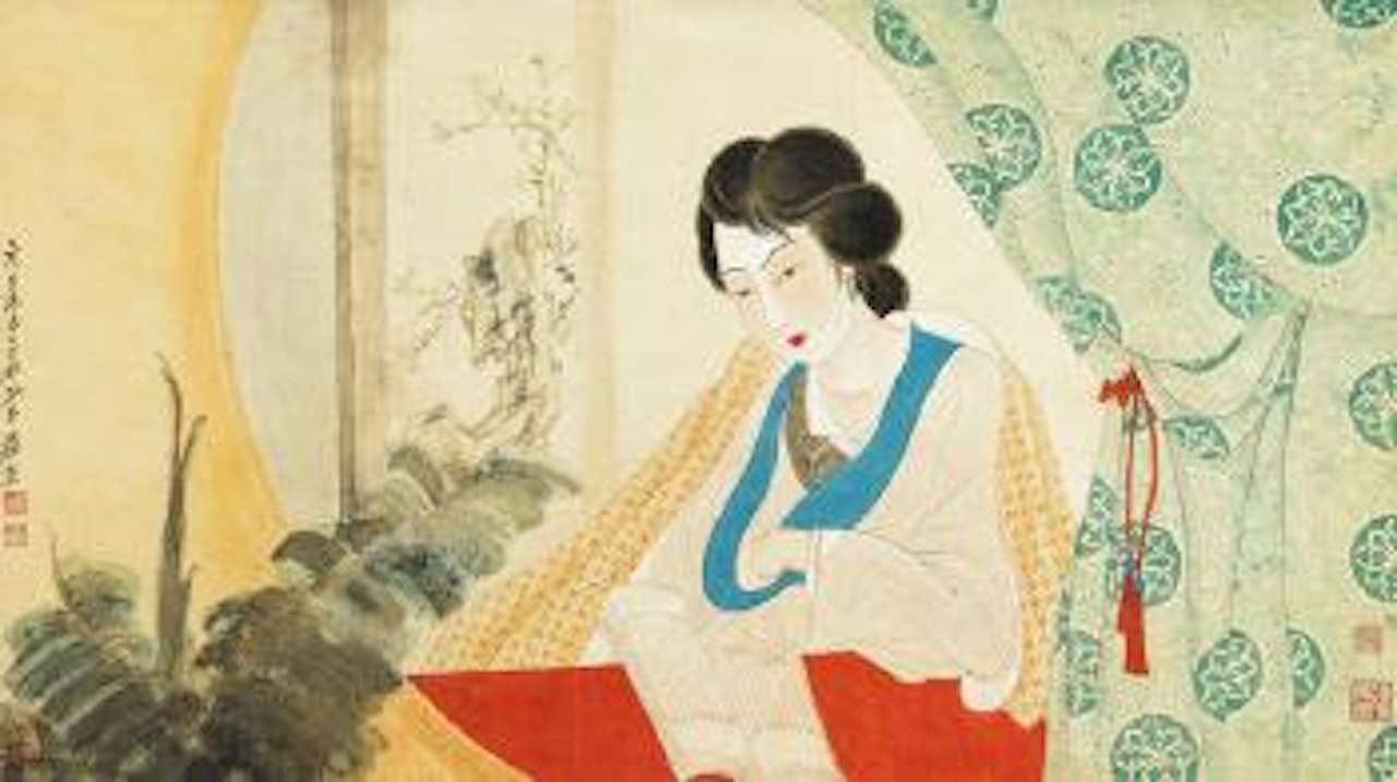 Reading in Summer by Zhang Daqian
