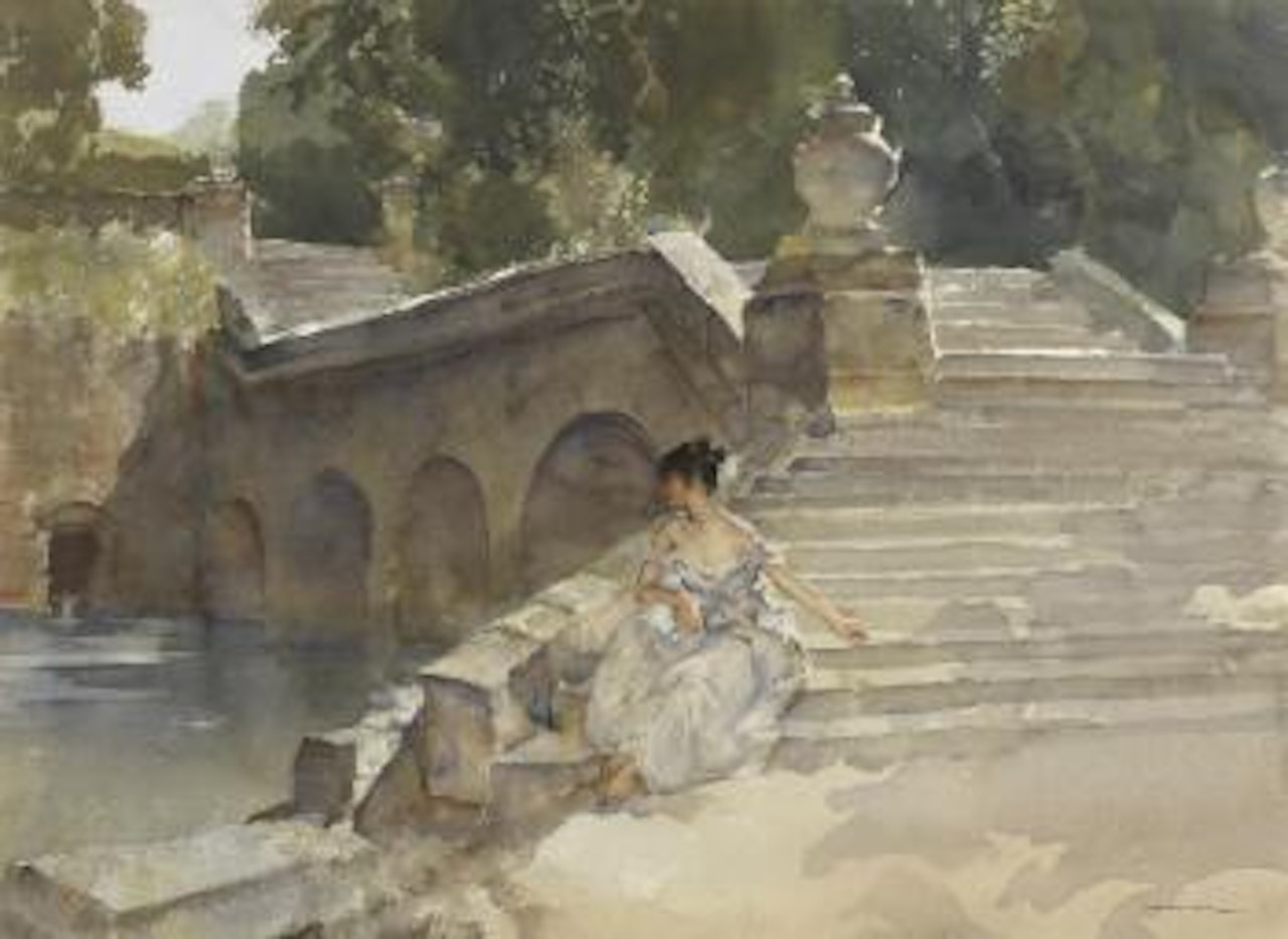 Cecilia at Chateauneuf by William Russell Flint