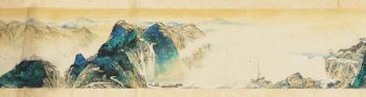 Blue and Green Landscape by He Haixia
