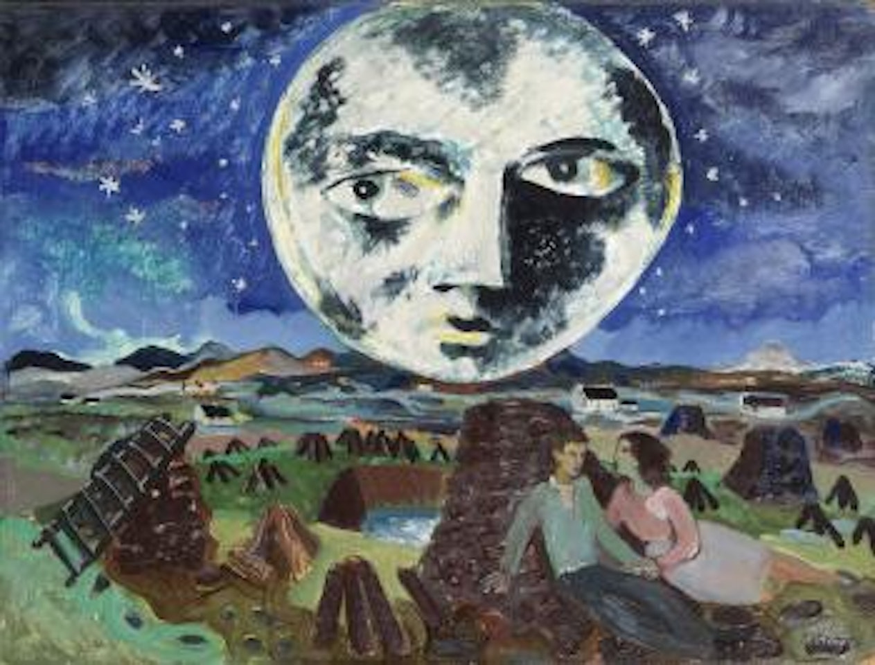 The Moon over the Bog by Gerard Dillon