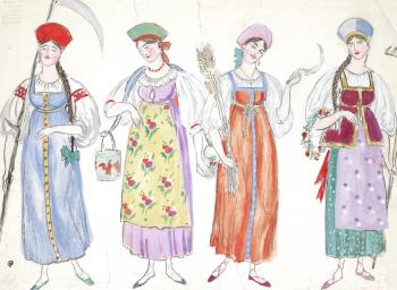 Costume design for La Chauve-Souris by Mstislav Valerianovich Dobuzhinsky