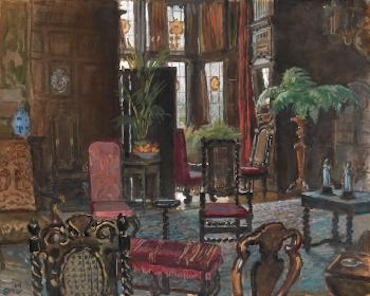 Living room interior by Mstislav Valerianovich Dobuzhinsky