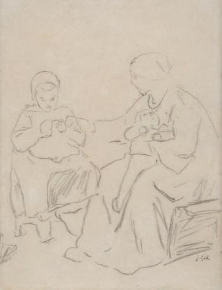 La leçon de tricot [The knitting lesson] by Jean-François Millet