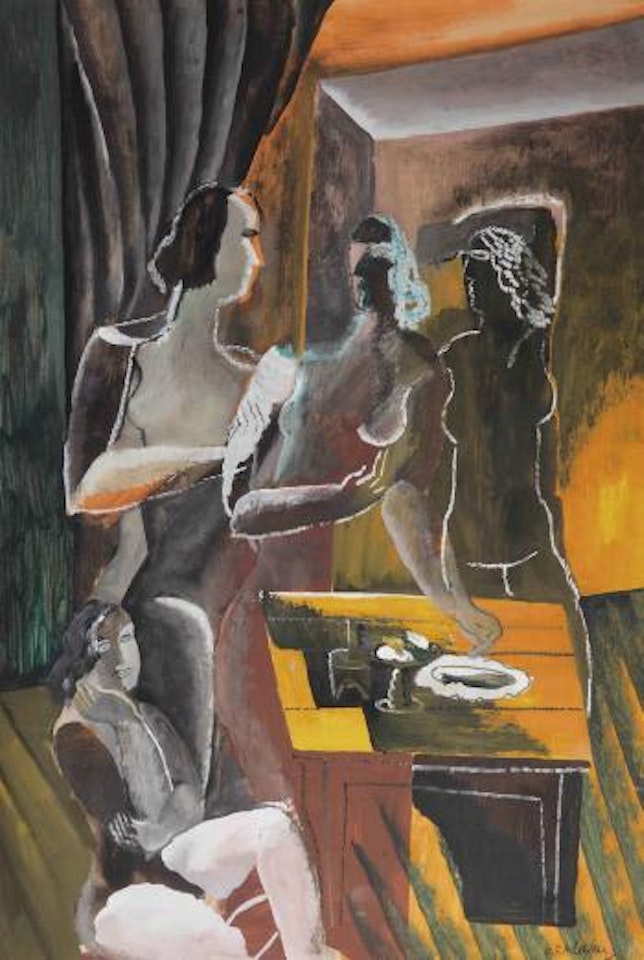 Quatre femmes avec nature morte by Ossip Zadkine