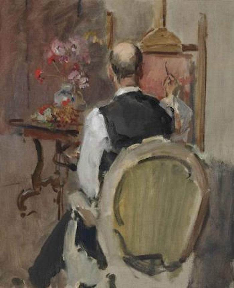 Marius Bauer in the studio of Isaac Israels by Isaac Israels