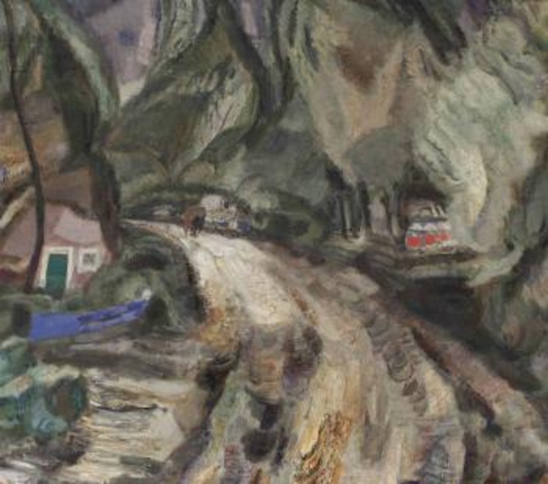 Staphorst - de dorpsweg; a road in Staphorst by Jan Sluyters