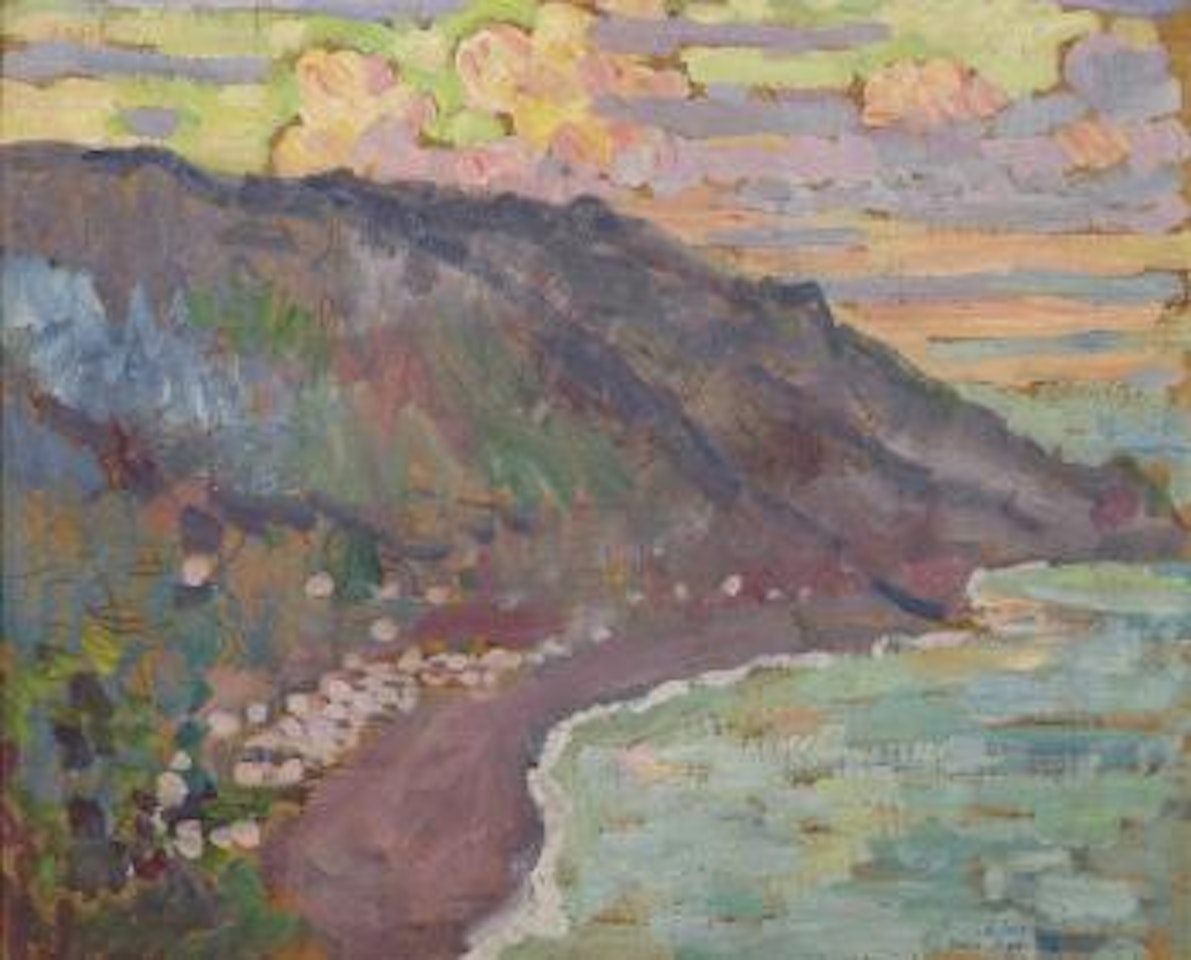Le détroit de Messine, Sicile (recto); Vue de l'Etna (verso) by Theo van Rysselberghe