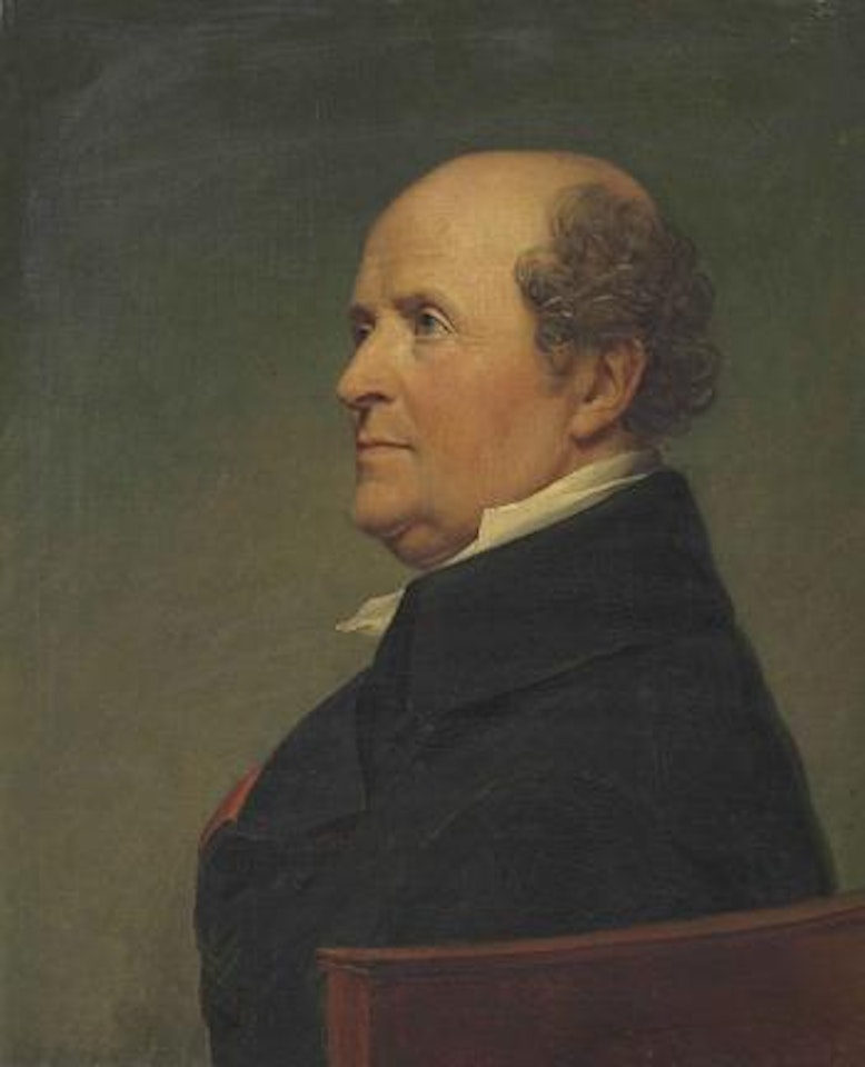 Portrait of a Doctor Dubois, bust-length, in a blue coat by François Gérard